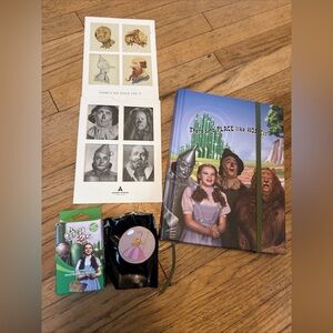 Wizard of Oz bundle - journal notebook, Glinda pin, & academy museum postcard